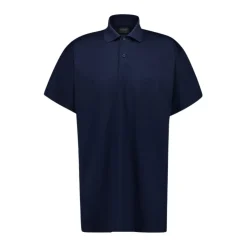 Granatowy Polo z Bawełny
