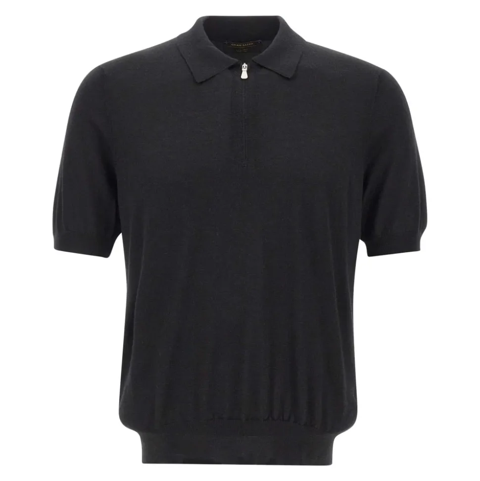 GRAN SASSO T-shirty i Polo CZARNY