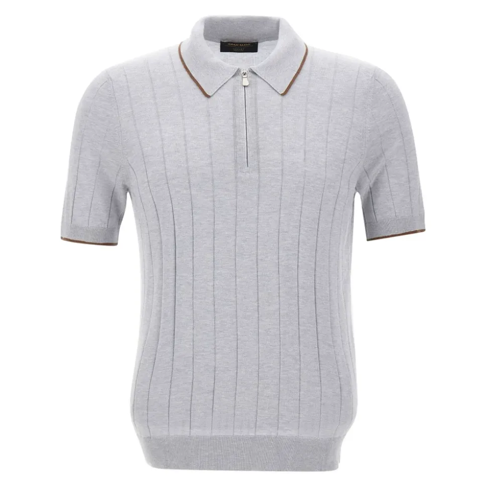 GRAN SASSO T-shirty i Polo SZARY