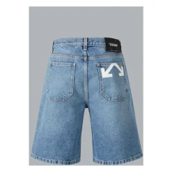 Half Arrow Denim Shorts