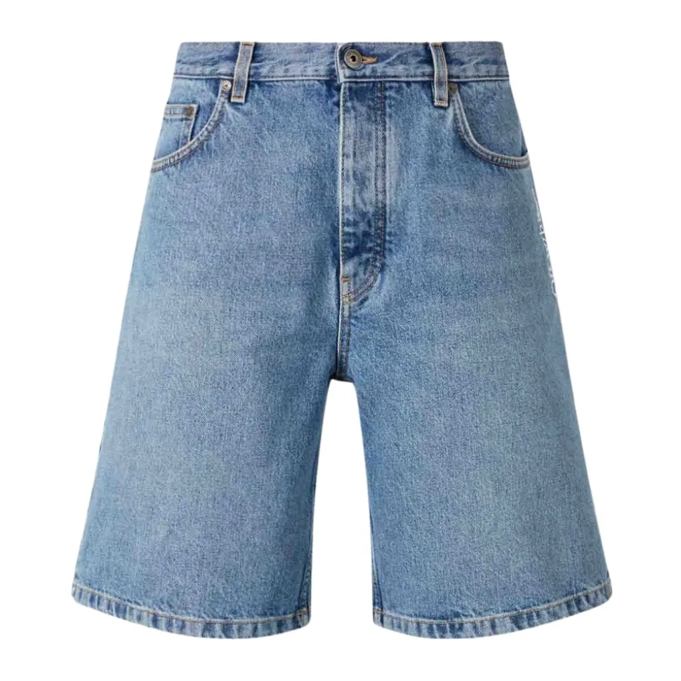 Half Arrow Denim Shorts