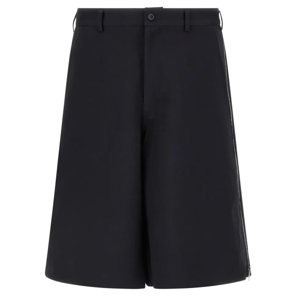 Herringbone Side-Zip Shorts