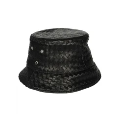 Intrecciato Leather Bucket Hat