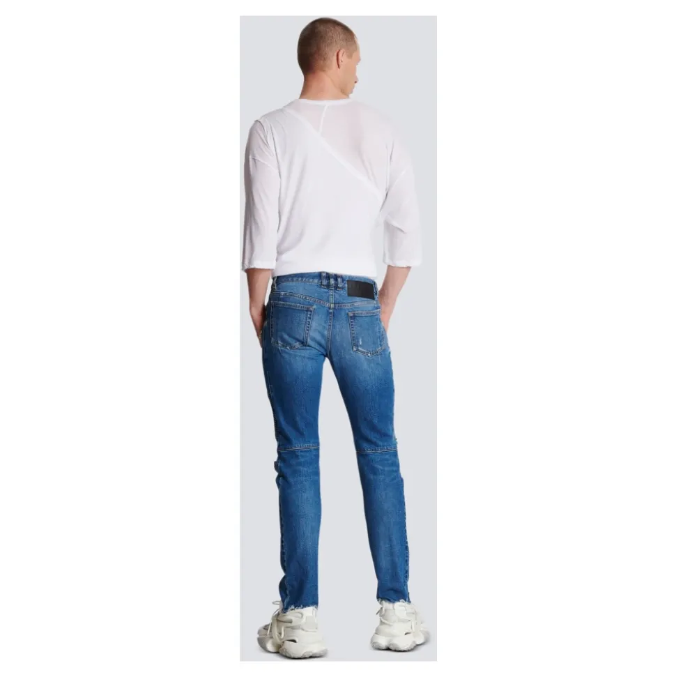 Jeansy slim-fit z bawełny