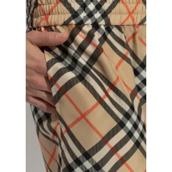 Jedwabne szorty w kratę Vintage Check