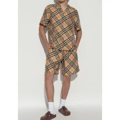 Jedwabne szorty w kratę Vintage Check