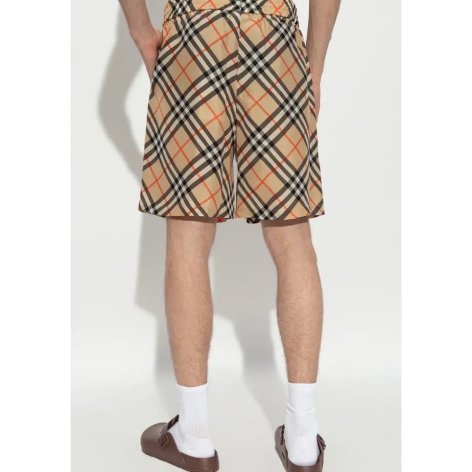 Jedwabne szorty w kratę Vintage Check