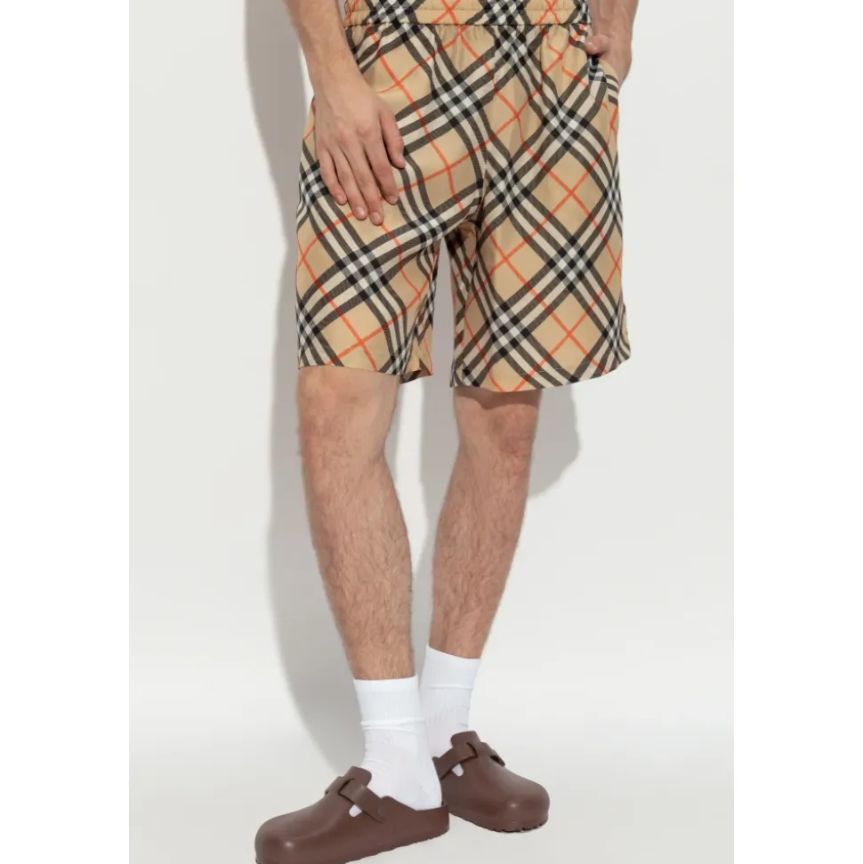 Jedwabne szorty w kratę Vintage Check