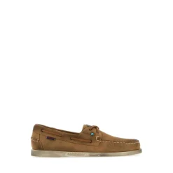 Karmelowe Loafersy zamszowe