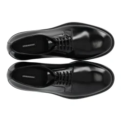 Klasyczne Buty Derby z Czarną Skórą