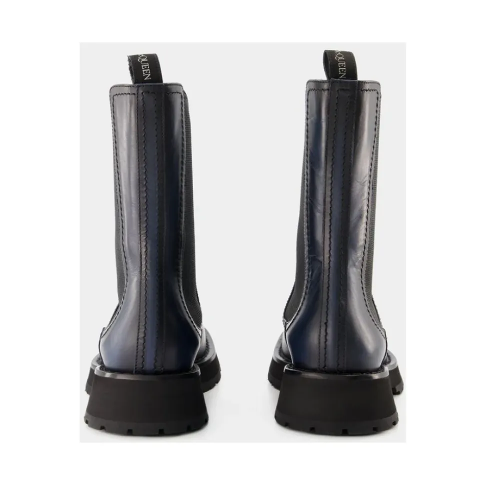 Klasyczne Chelsea Boots z gładkiej skóry cielęcej