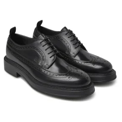 Klasyczne Czarne Buty Skórzane Oxford