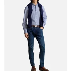 Koszulka w paski z elastycznej popeliny Stretch Poplin