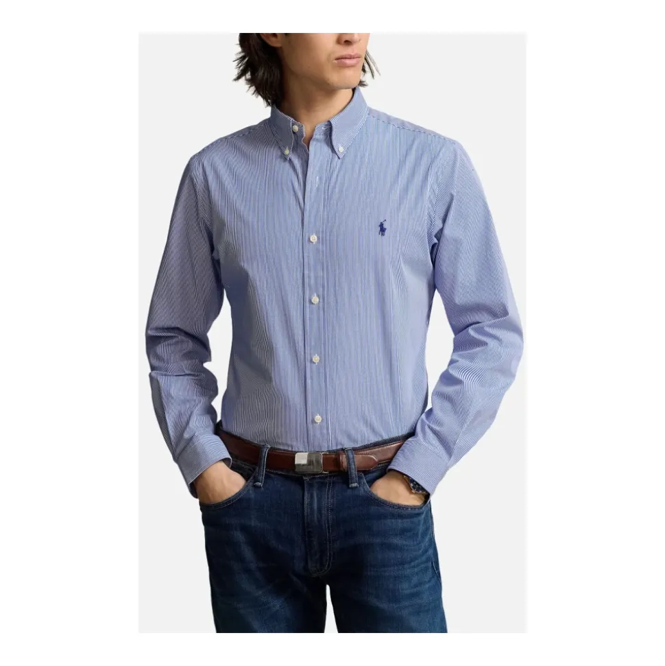 Koszulka w paski z elastycznej popeliny Stretch Poplin