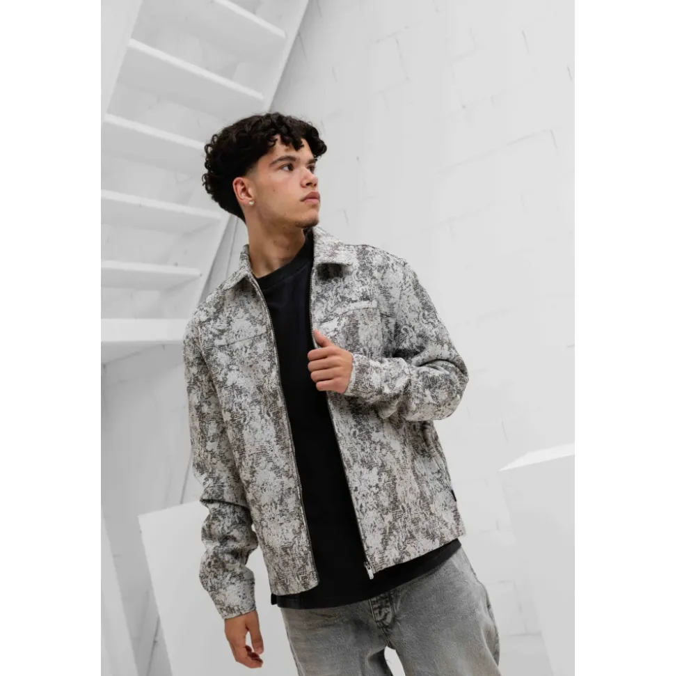 Kurtka Jacquard Flower Full-zip
