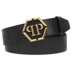 Leather Belt Hexagon