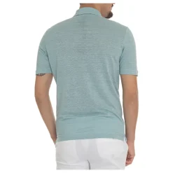 Lekki Polo z Lnu z Teksturą Slub