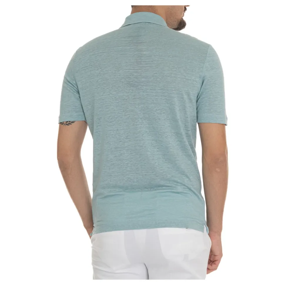 Lekki Polo z Lnu z Teksturą Slub