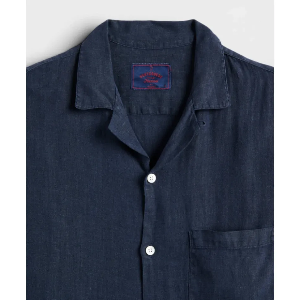 Linen Camp Collar Shirt