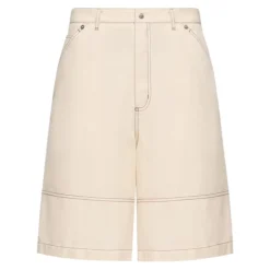 Linen & Cotton Gabardine Cargo Shorts