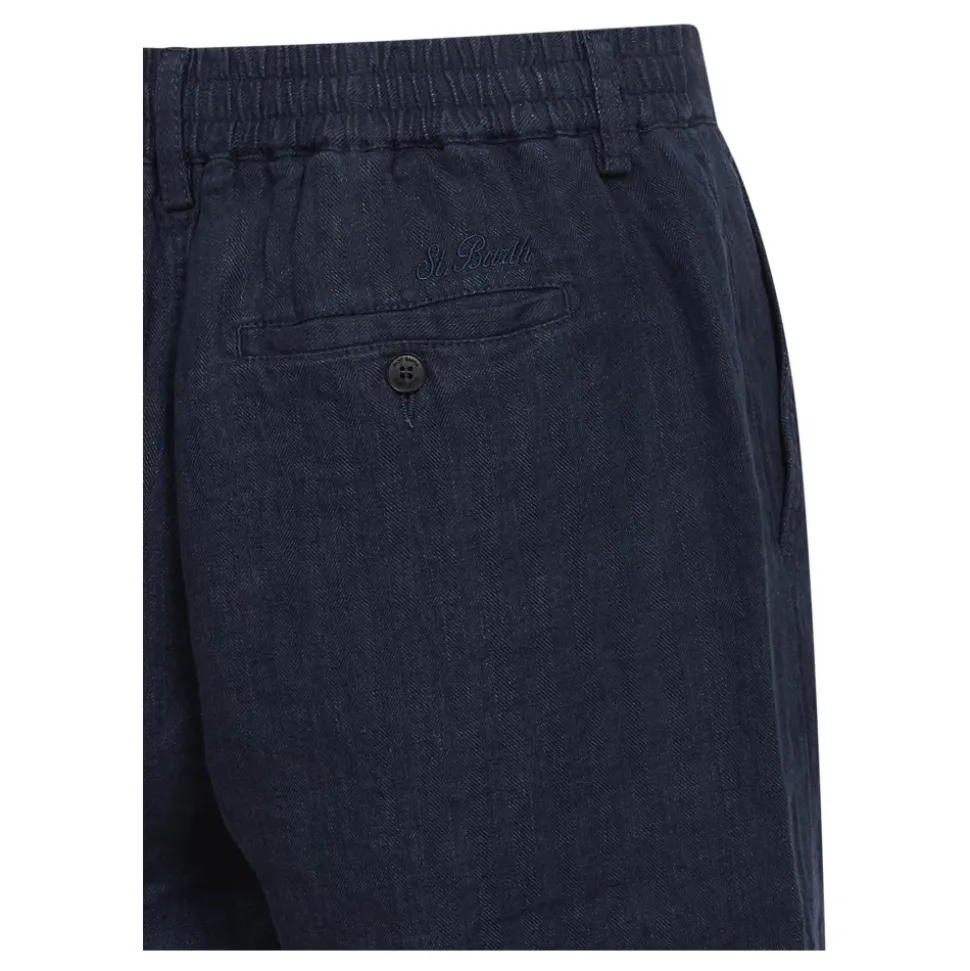 Linen Herringbone Shorts