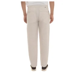 Linen trousers with drawstring