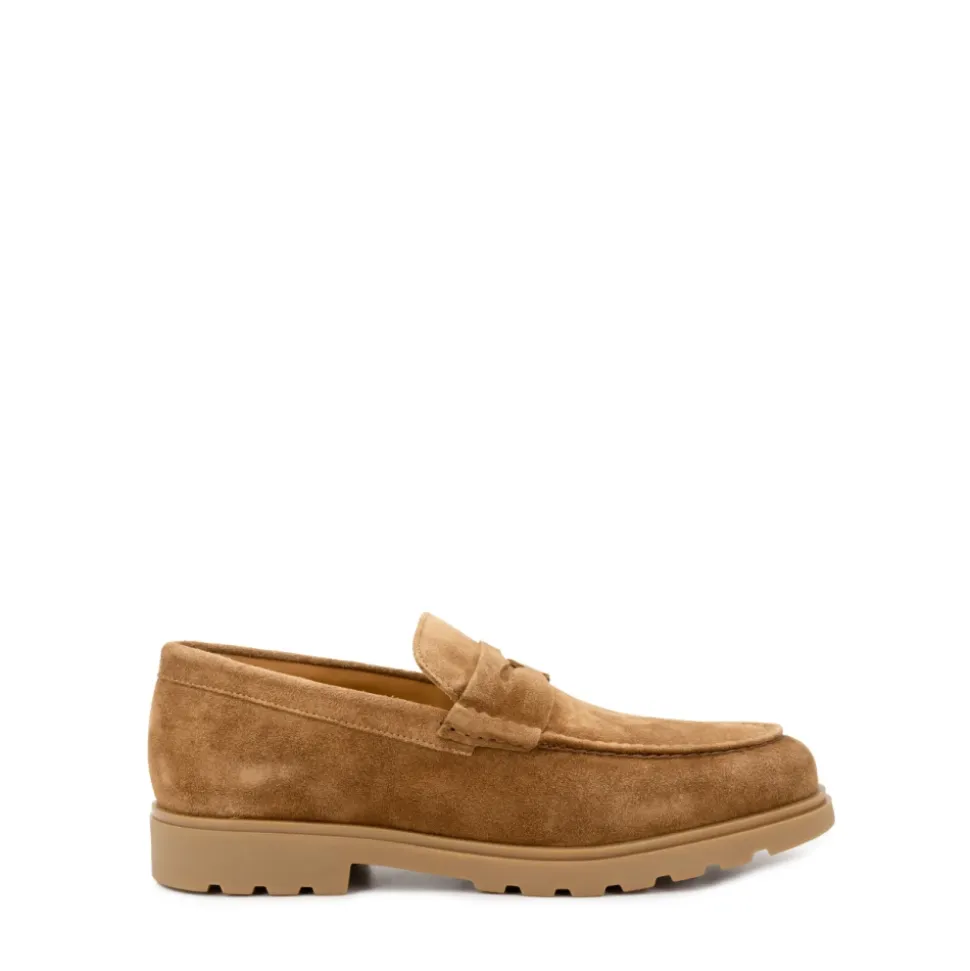 Loafers z zamszowej skóry cielęcej