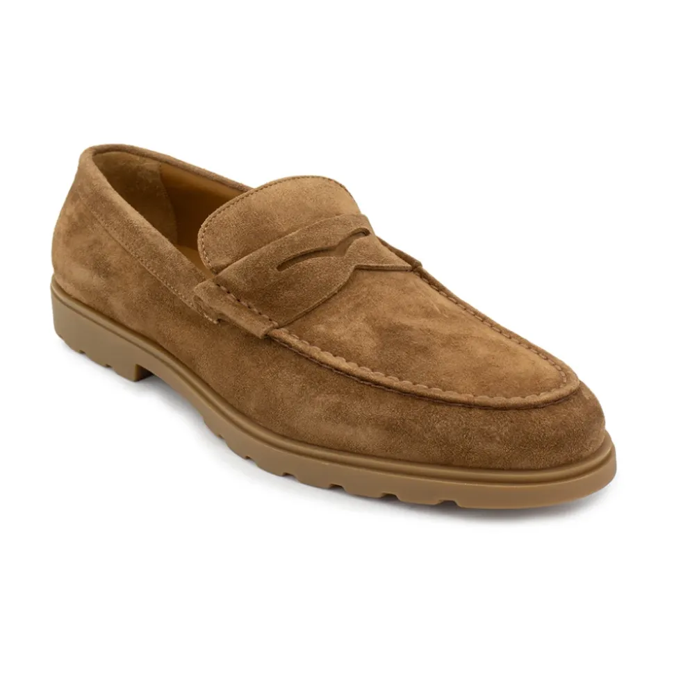 Loafers z zamszowej skóry cielęcej
