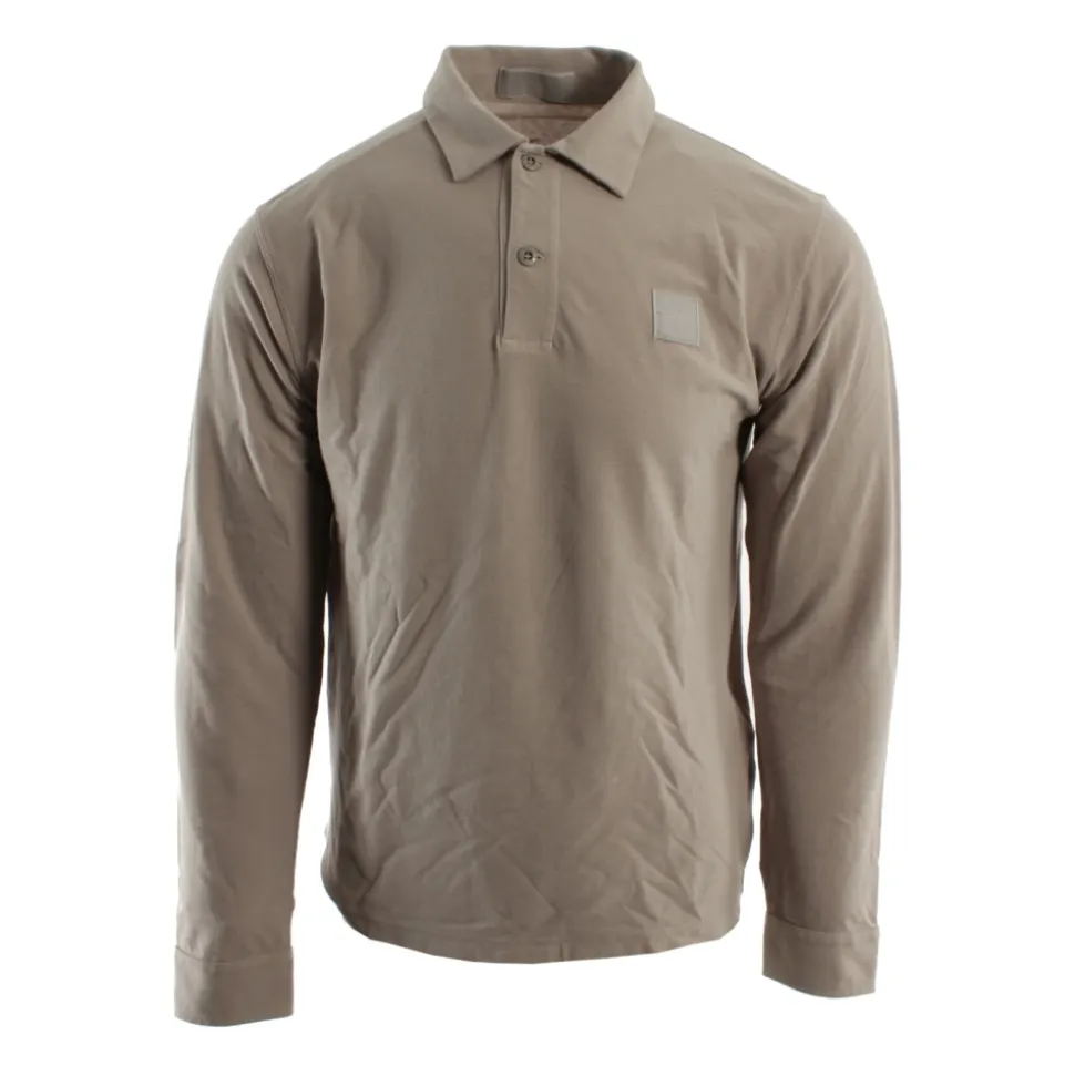 Long Sleeve Cotton Jersey Polo