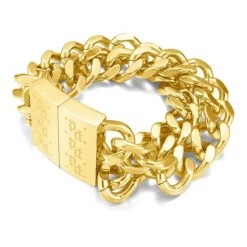 Mężczyźni Stal Nierdzewna 22,5 cm Kolor złota SIGNATURE LINK PEAGB0001723