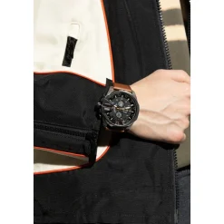 Mega Chief Leather Strap Watch