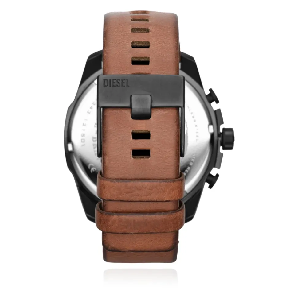 Mega Chief Leather Strap Watch