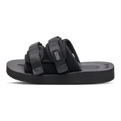 Minimalistyczne czarne sandały z podeszwą Vibram