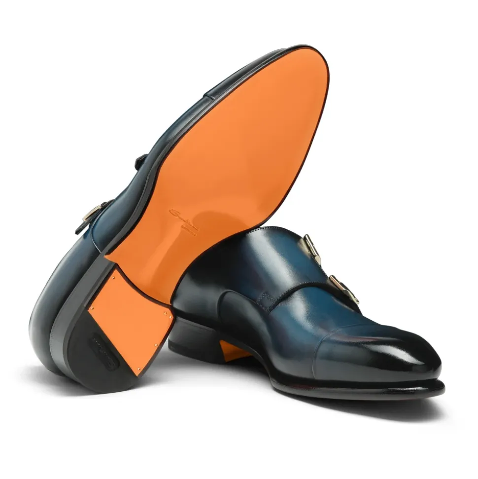Męskie buty z podwójną sprzączką