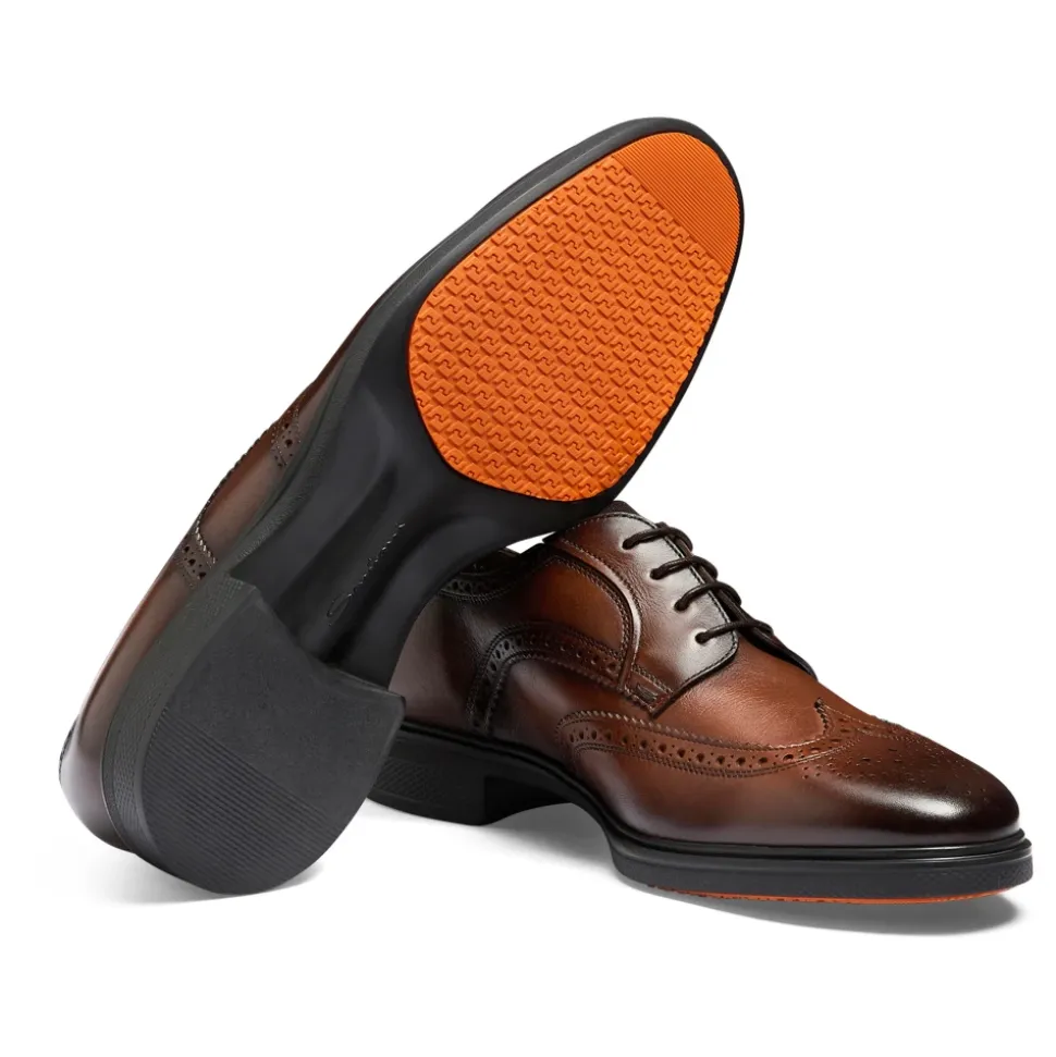 Męskie skórzane Easy brogue sznurowane
