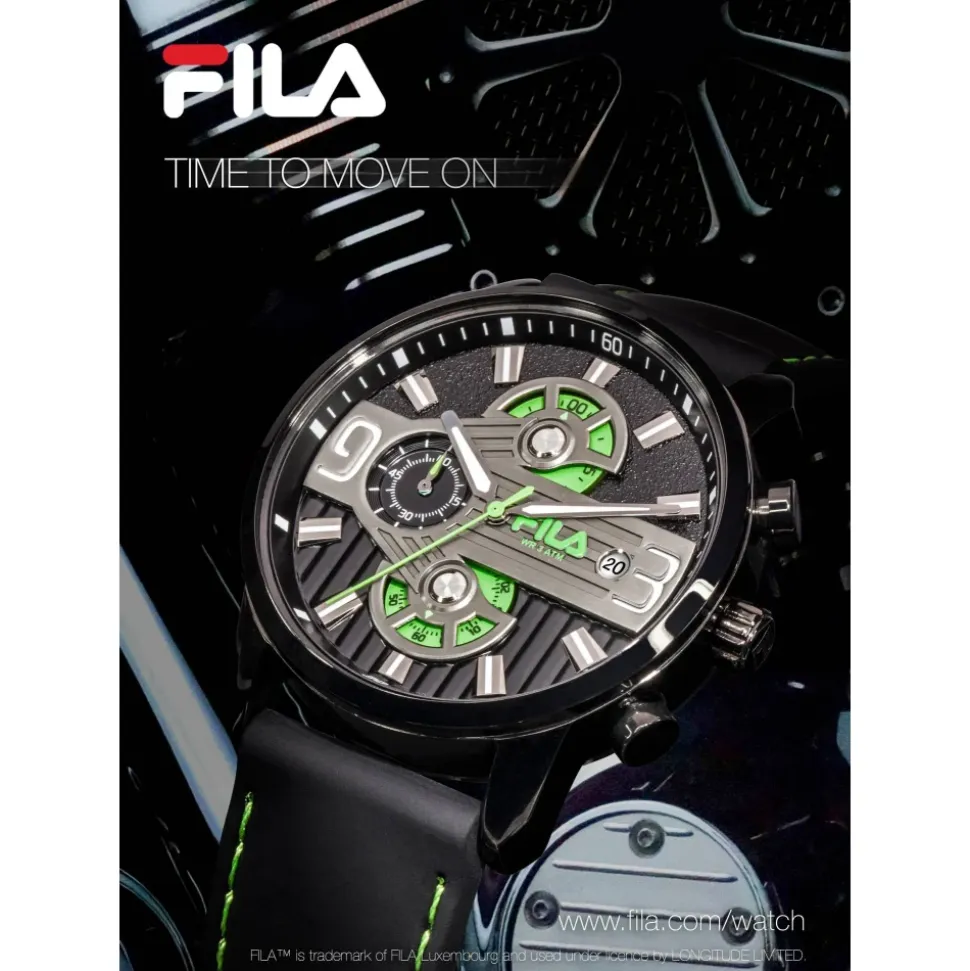 Męski Zegarek Chronograf Bransoleta Silikonowa FILASTYLE 38-175