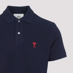 Niebieska Koszulka Polo Stylowy Strój Casual