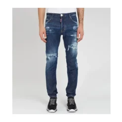 Niebieskie Bawełniane Cool Guy Jeans