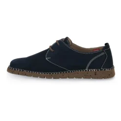 Niebieskie Buty na Sznurowadła dla Mężczyzn