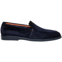 Niebieskie Loafersy zamszowe