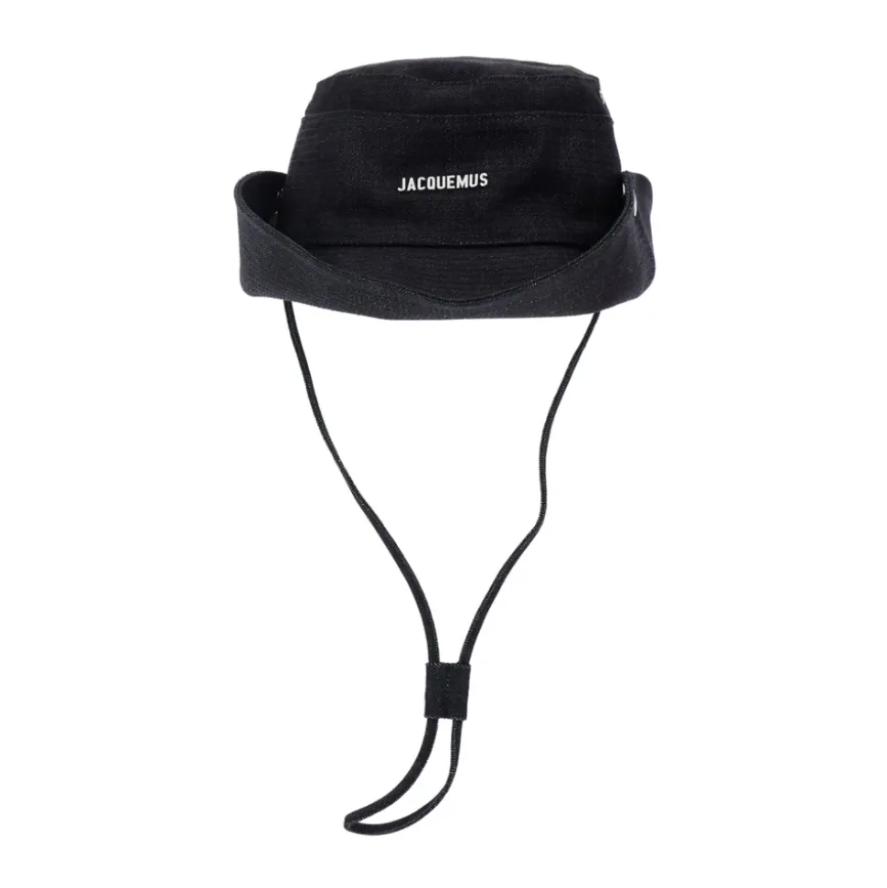Niebieski kapelusz typu bucket hat z logo