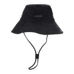 Niebieski kapelusz typu bucket hat z logo