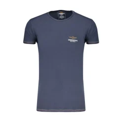 Niebieski T-shirt z nadrukiem