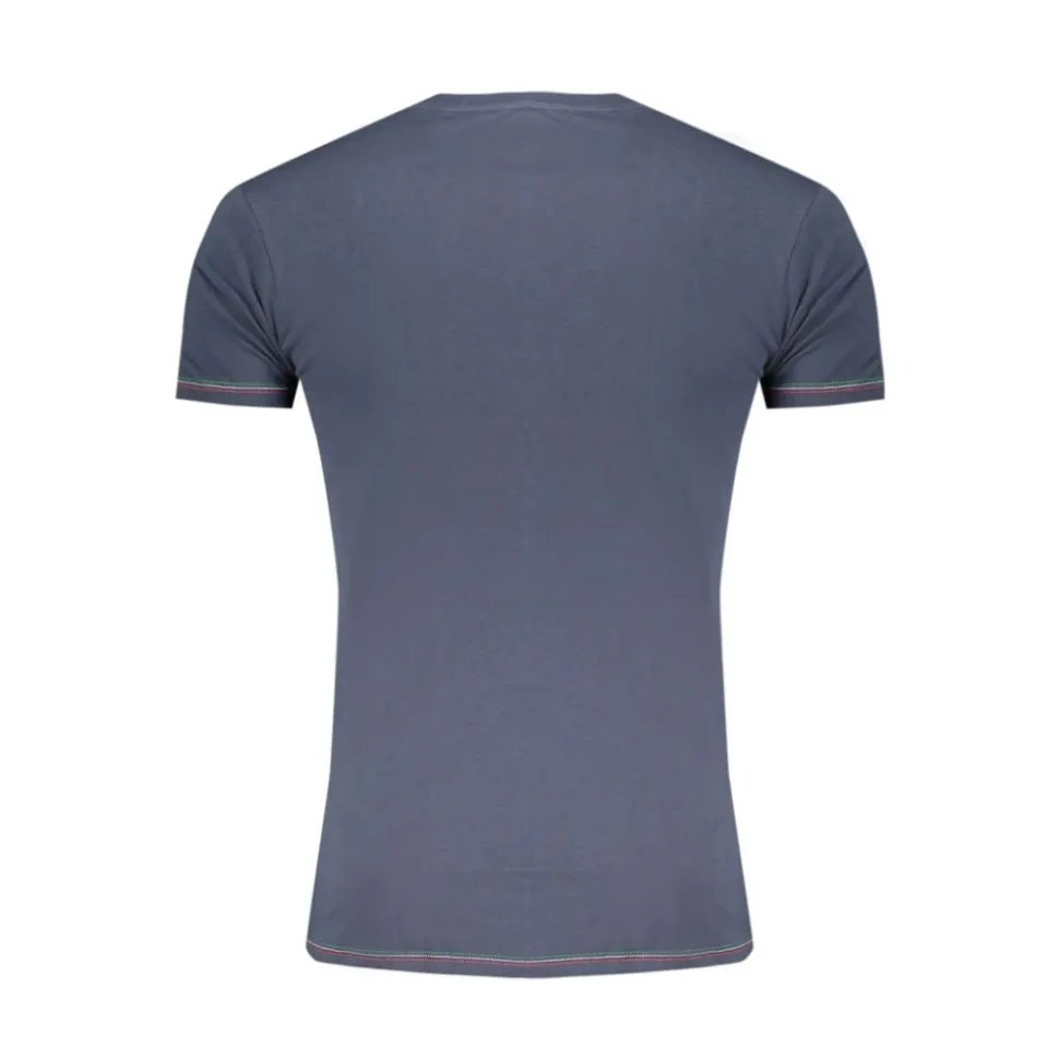 Niebieski T-shirt z nadrukiem