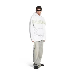 Oversized Unisex Hoodie z zniszczonym logo
