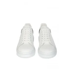 Oversized White/Black Leather low-top sneakers