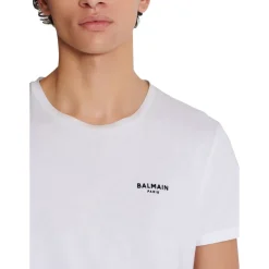 Paris flocked T-shirt z krótkim rękawem