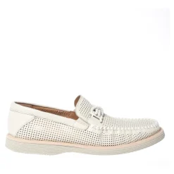 Perforated Tumbled Leather Loafer