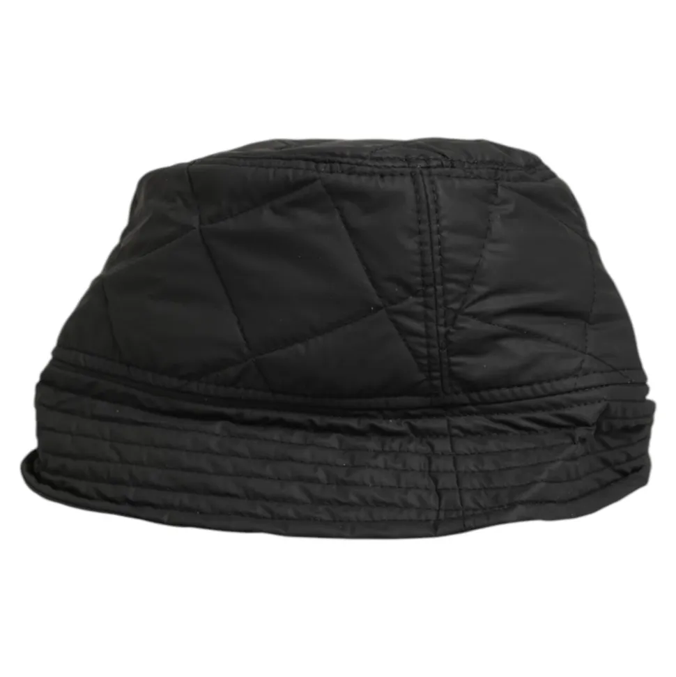 Pikowany nylonowy kapelusz typu bucket