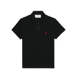 Polo z Logo Serca Czarna Bawełna